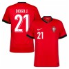 Officiële Voetbalshirt Portugal Diogo J. 21 Thuis EK 2024 - Heren